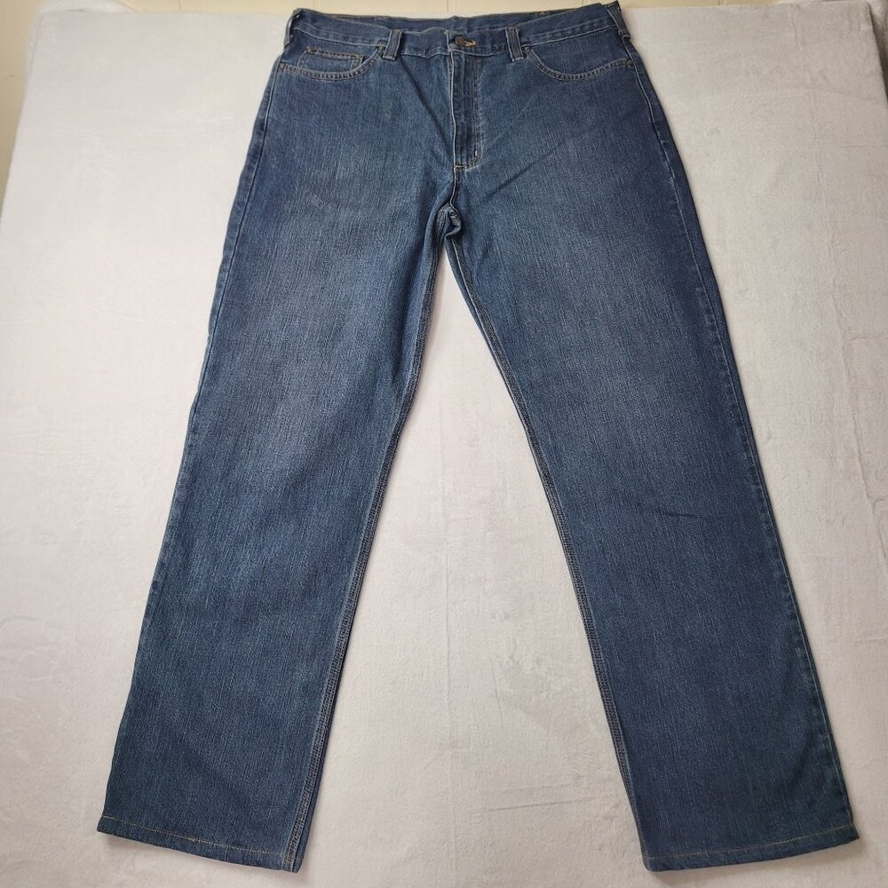 Carhartt Men's Relaxed Fit Blue Denim Jeans Size 38X34